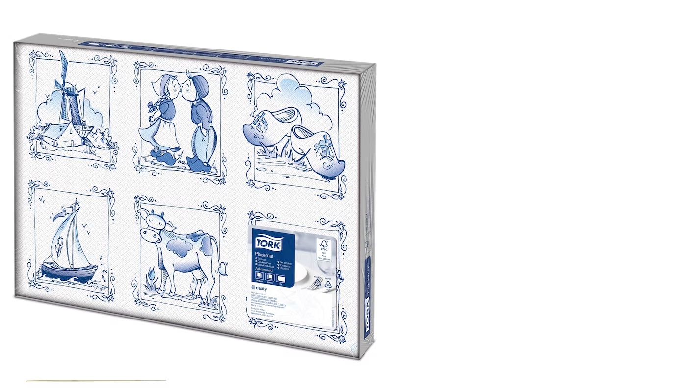 Een Tork Placemat 30x42cm 5x500 Delft-Ware koop je bij ShopXPress